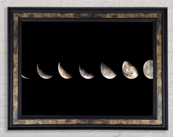 Moon Sequence Framed Print