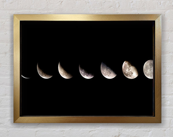Moon Sequence Framed Print