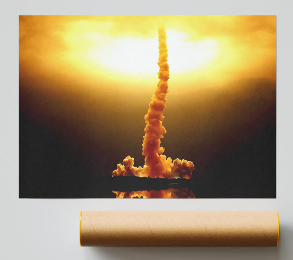 Space Shuttle Launch Poster