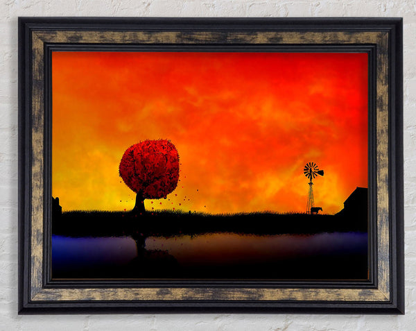 Autumn Sunset Framed Print