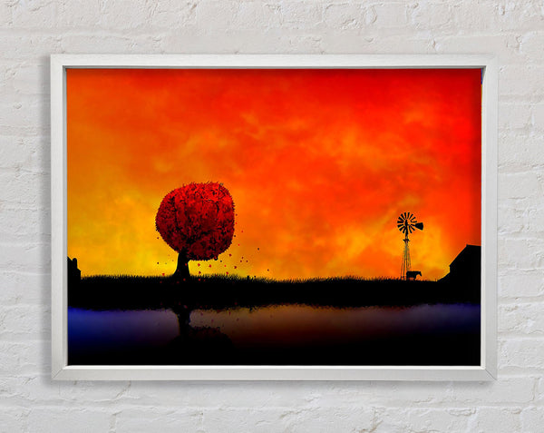Autumn Sunset Framed Print