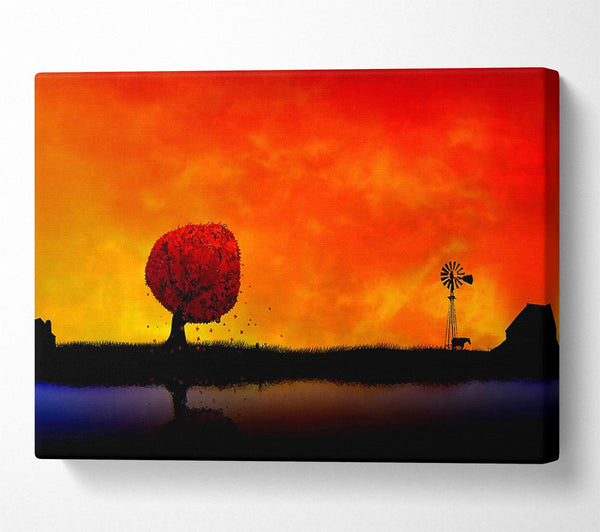  A Canvas Print of Autumn Sunset Canvas Art