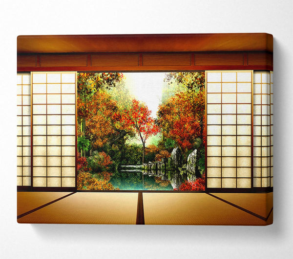  A Canvas Print of Japanese Garden From Inside Canvas Wall Art