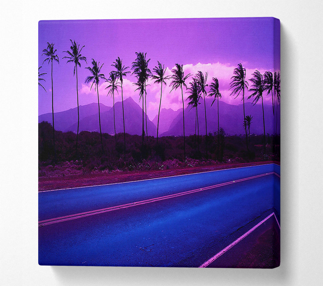  A Canvas Print of Roadside Trees Canvas Wall Art
