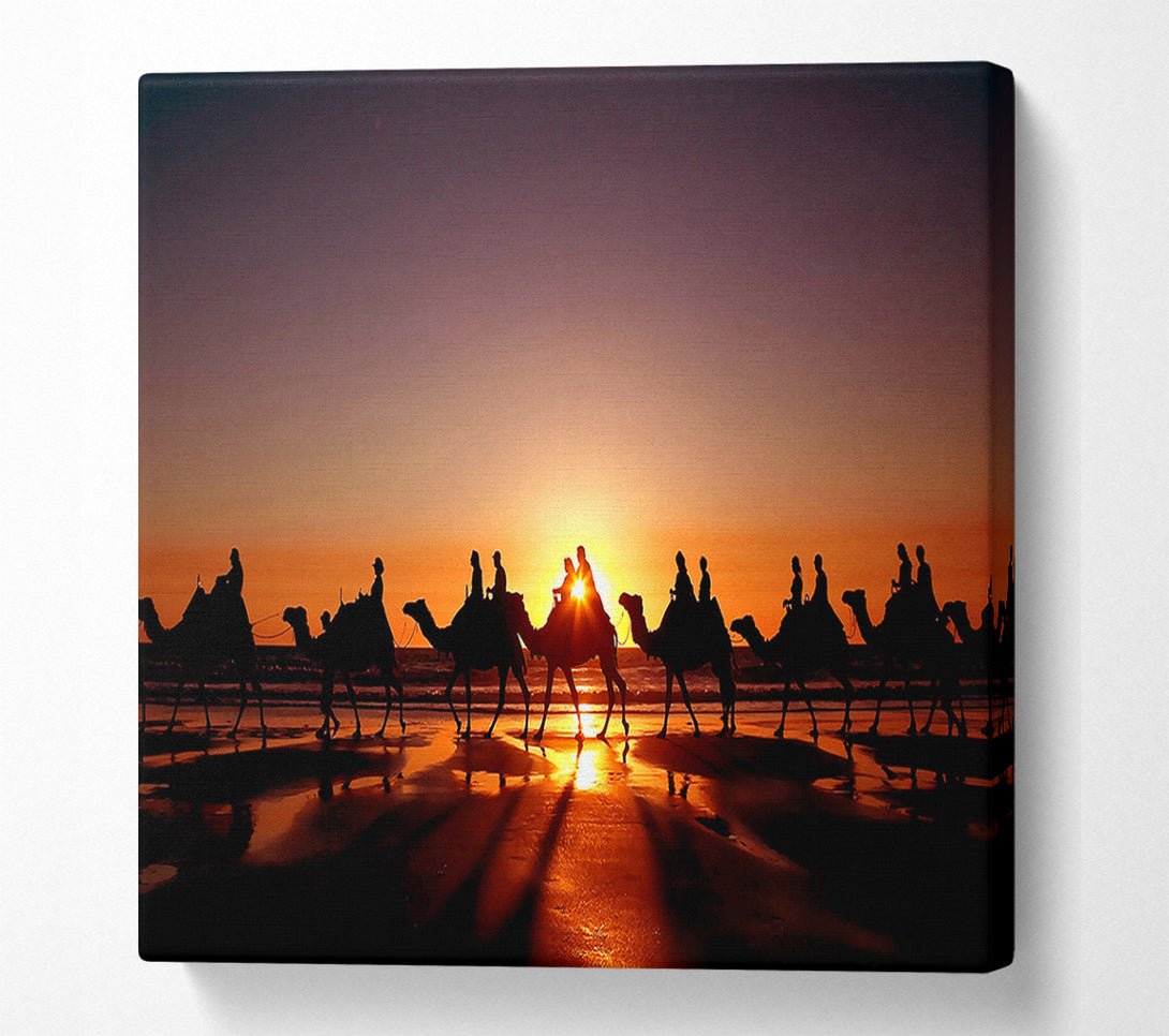  A Canvas Print of Camel Caravan Canvas Print