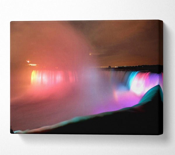  A Canvas Print of Niagara Falls At Night Canvas Wall Art