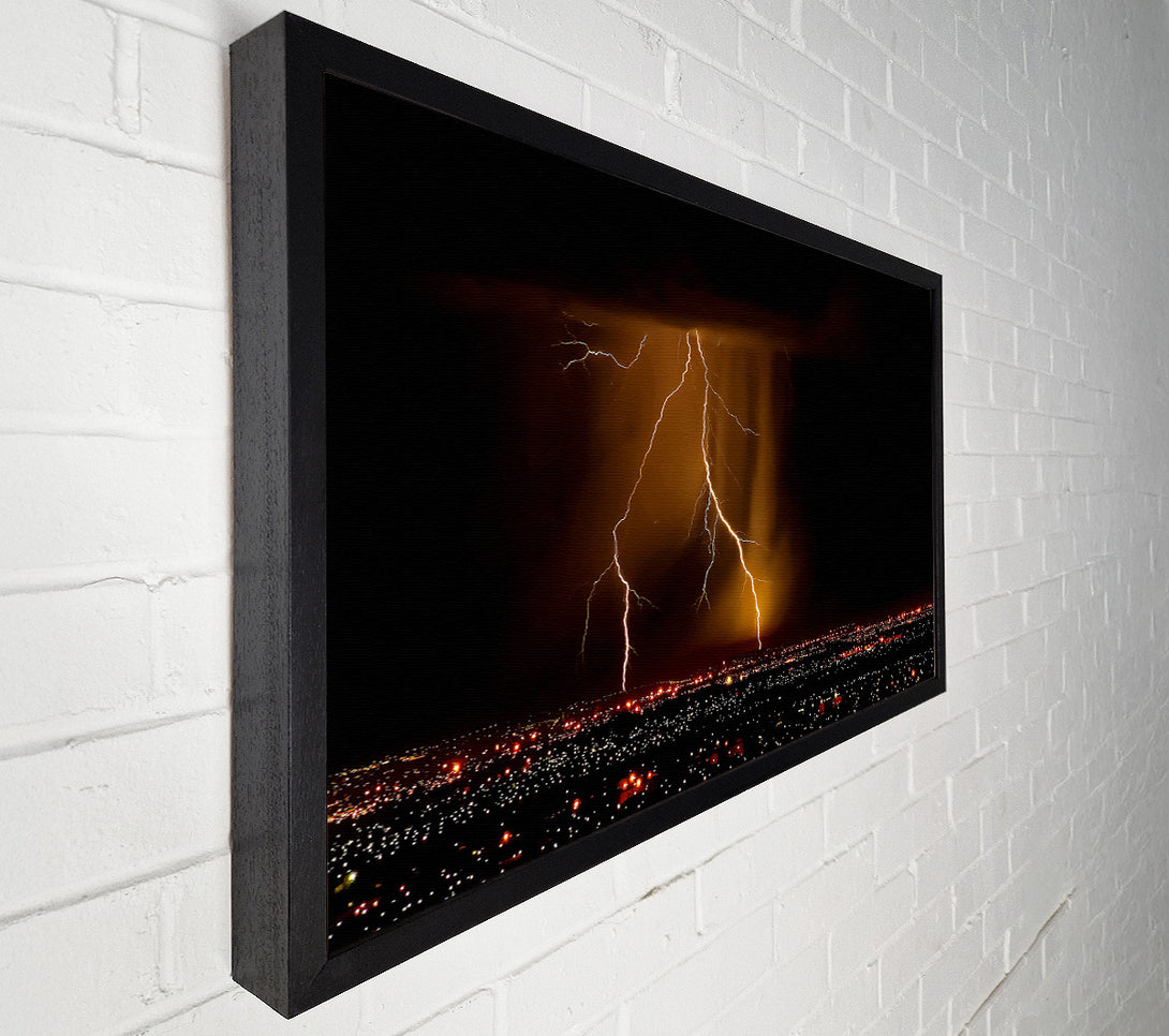  A Canvas Print of Night Lightning Canvas Print