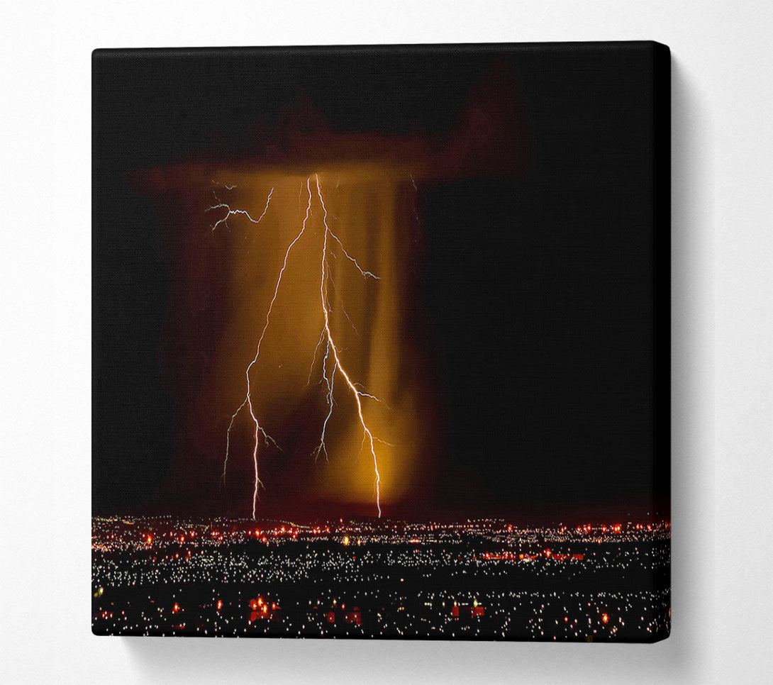  A Canvas Print of Night Lightning Canvas Print