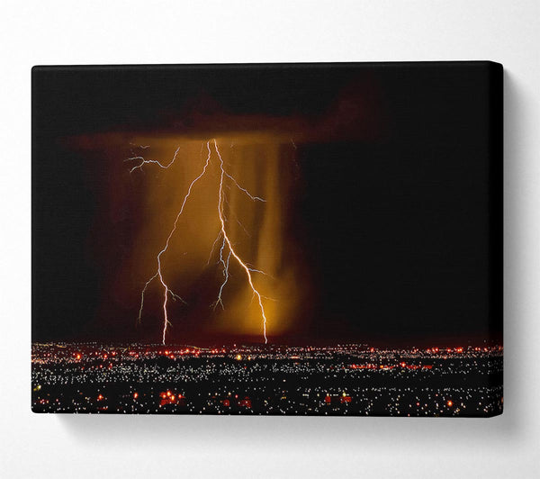  A Canvas Print of Night Lightning Canvas Print
