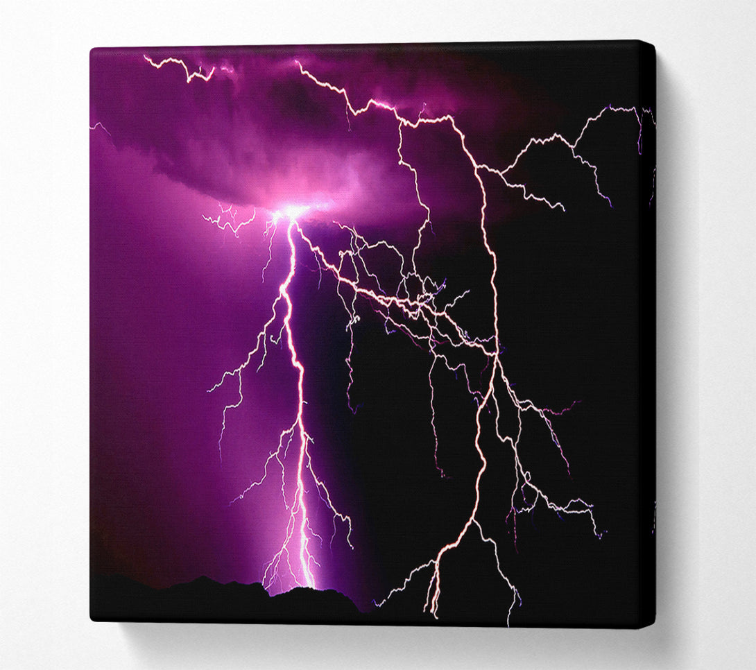  A Canvas Print of Lightning Storm Canvas Art