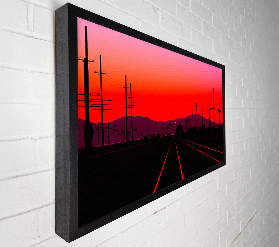  A Canvas Print of Railtracks At Dusk Canvas Art