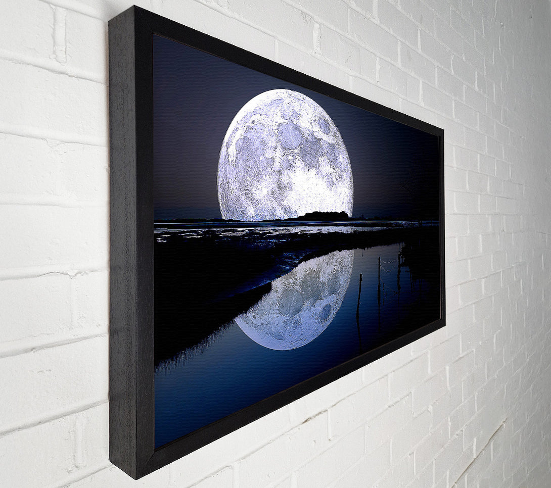  A Canvas Print of Full Moon Reflection Canvas Wall Art