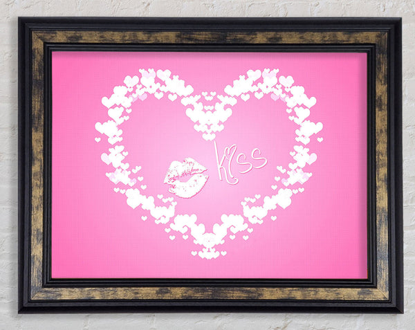 Valentines Day Kiss Framed Print