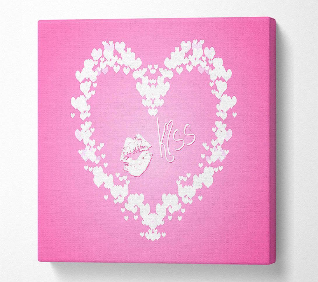  A Canvas Print of Valentines Day Kiss Canvas Print