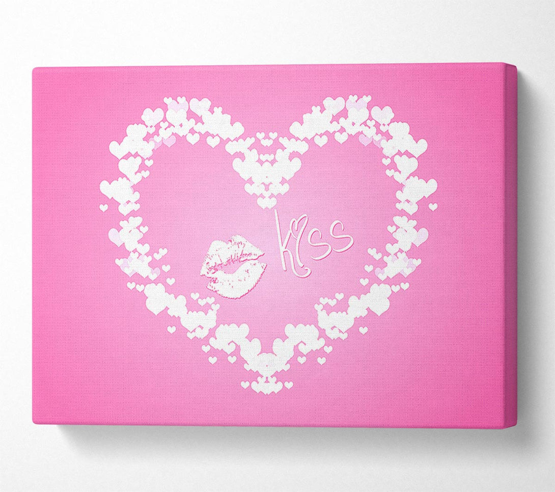  A Canvas Print of Valentines Day Kiss Canvas Print