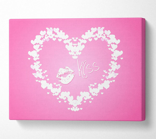  A Canvas Print of Valentines Day Kiss Canvas Print