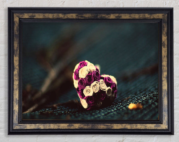 Roses Heart Framed Print