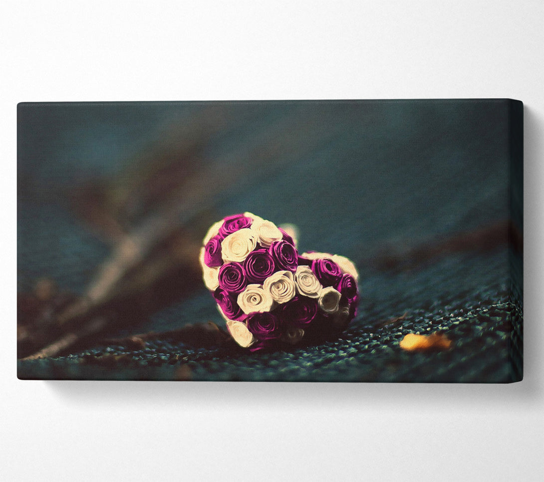  A Canvas Print of Roses Heart Canvas Print