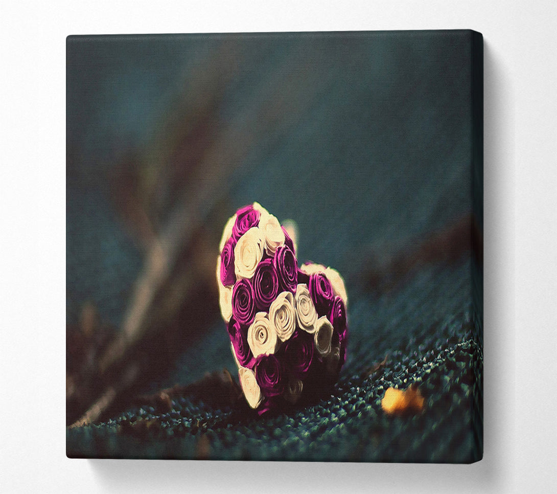  A Canvas Print of Roses Heart Canvas Print