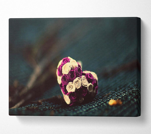  A Canvas Print of Roses Heart Canvas Print