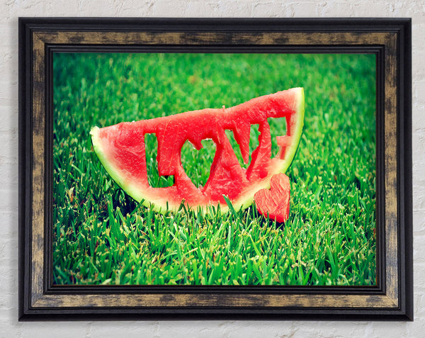 Love Watermelon Framed Print