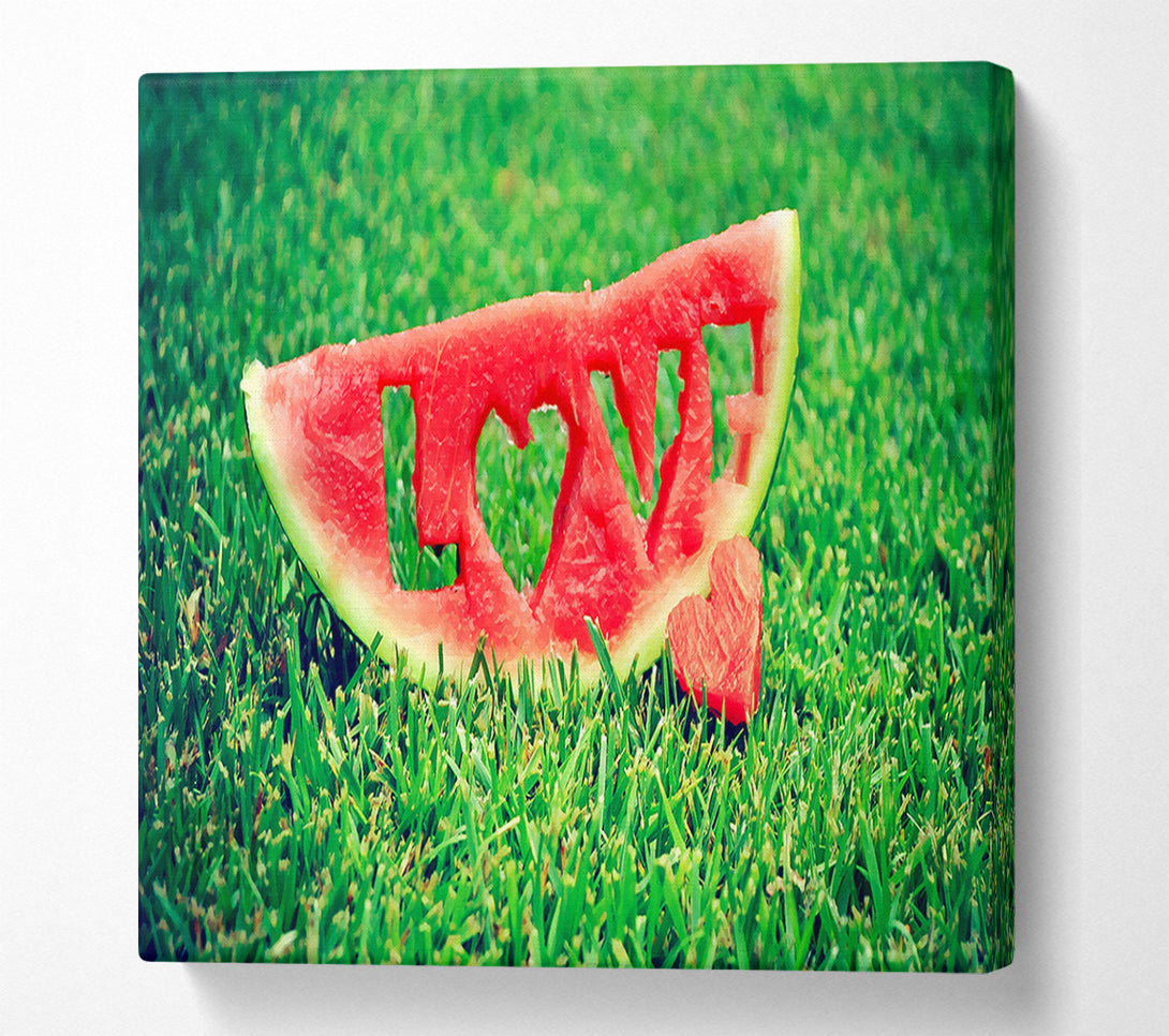  A Canvas Print of Love Watermelon Canvas Print