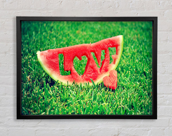 Love Watermelon Framed Print