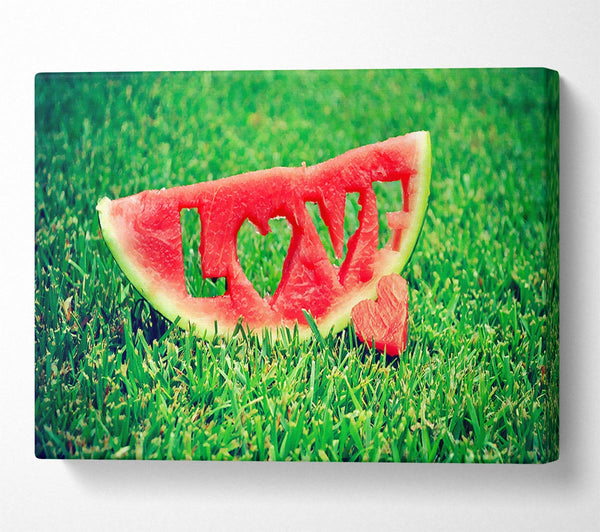  A Canvas Print of Love Watermelon Canvas Print