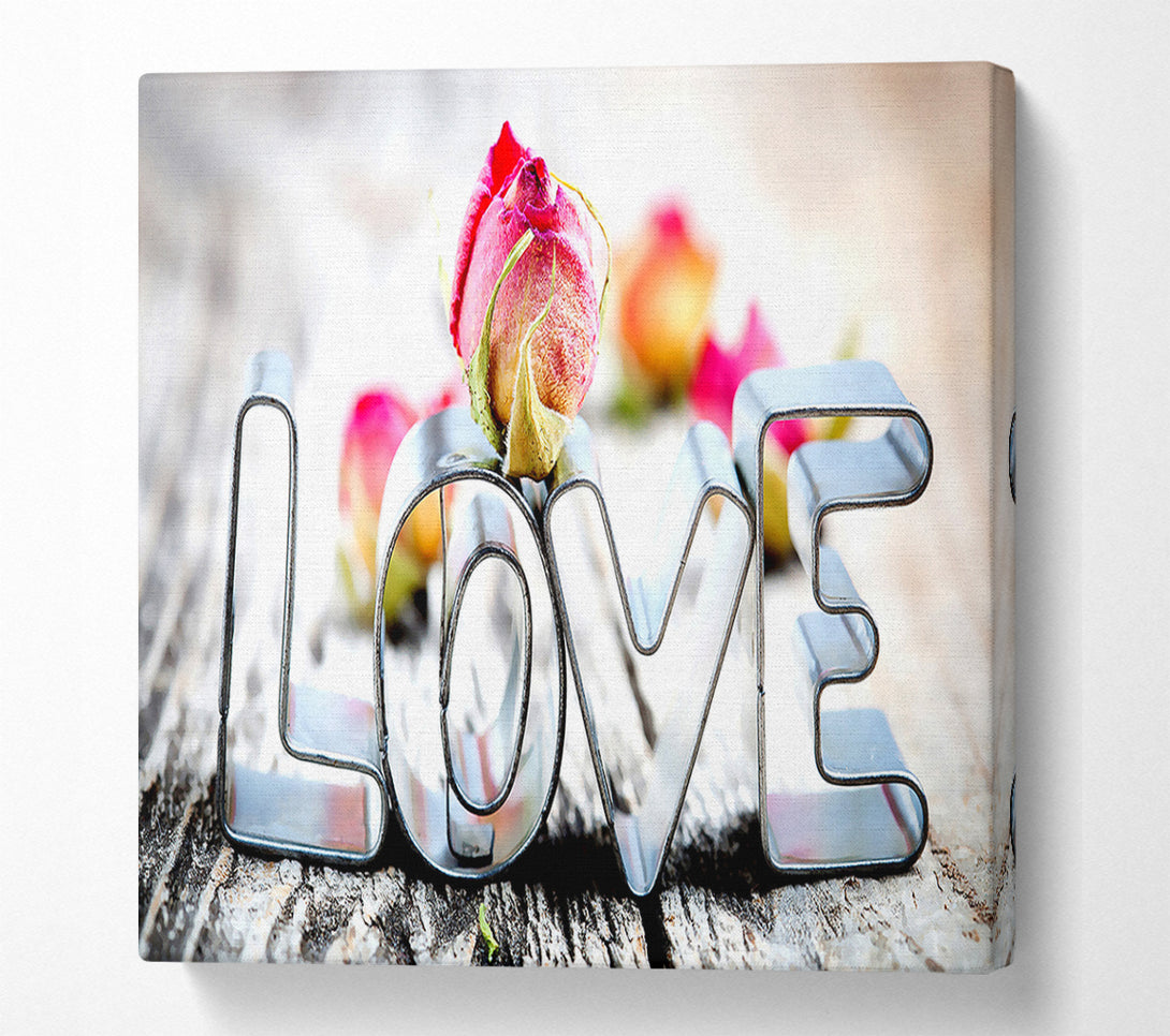  A Canvas Print of Valentines Day Love Rose Canvas Print