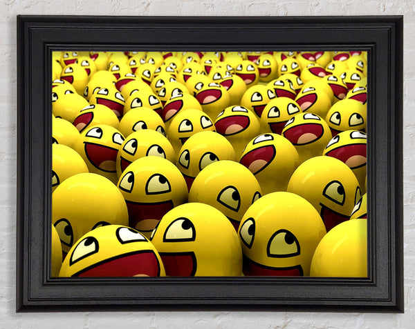 Funny Smileys Framed Print