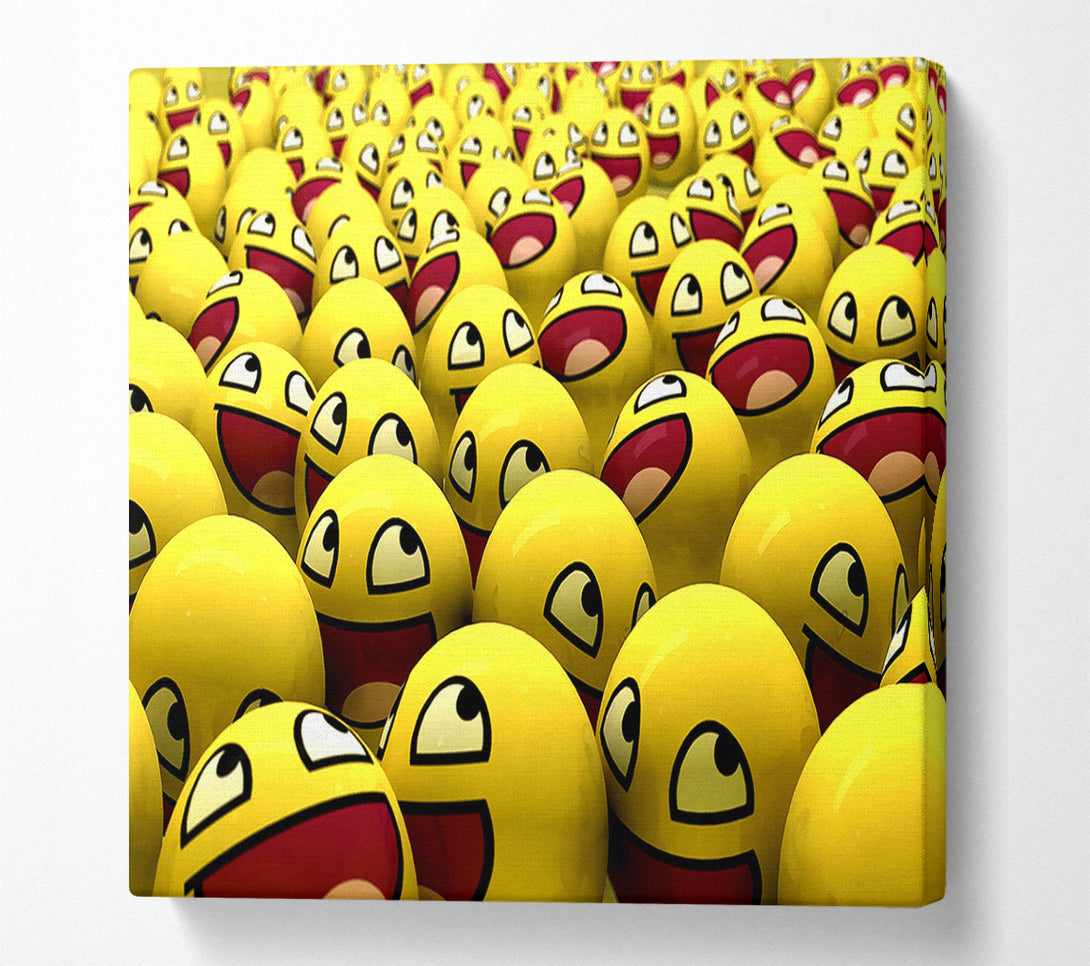  A Canvas Print of Funny Smileys Canvas Wall Art