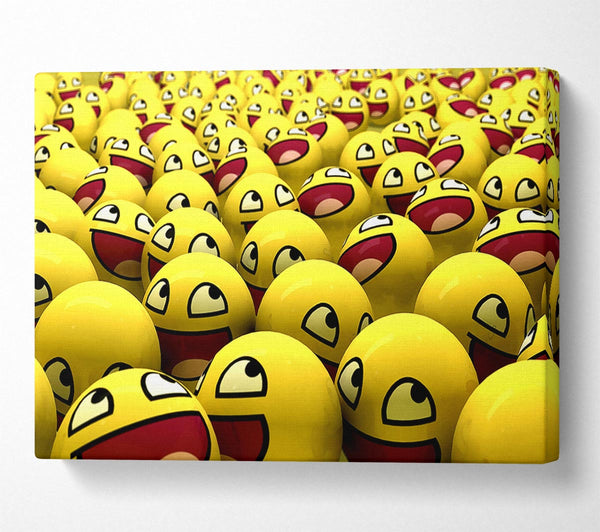  A Canvas Print of Funny Smileys Canvas Wall Art