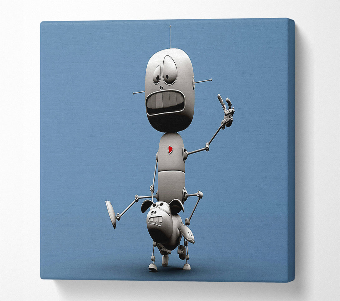  A Canvas Print of Funny Robots Canvas Art