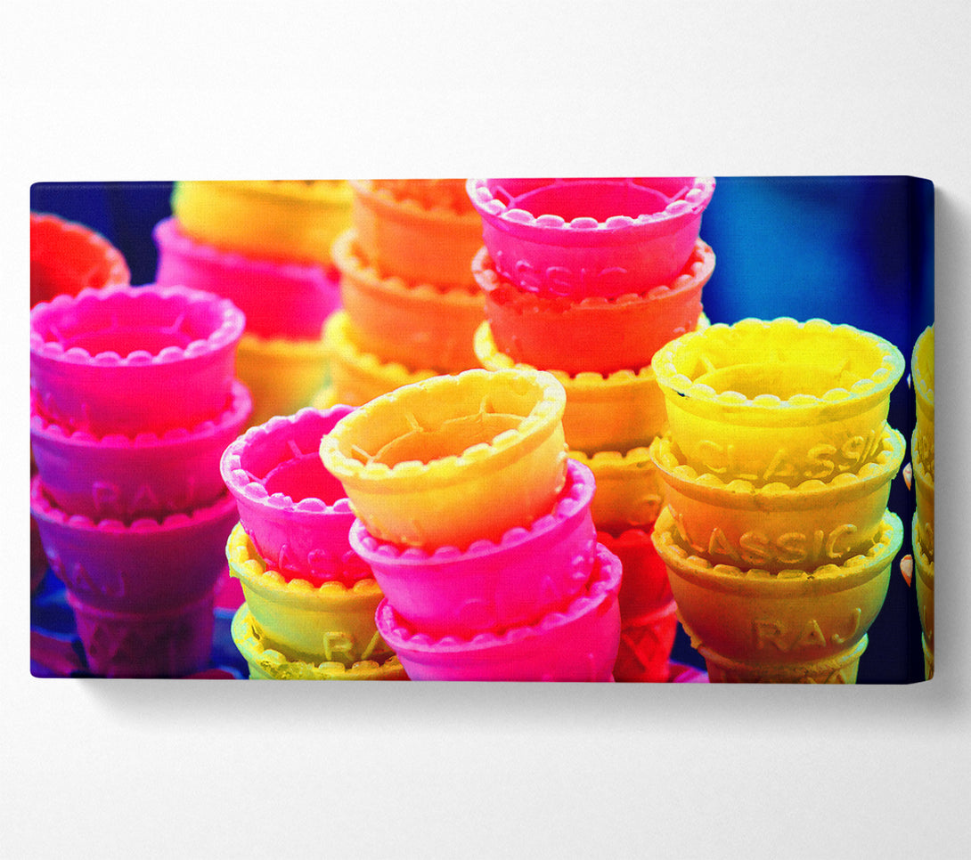  A Canvas Print of Ice Cream Cones Canvas Art