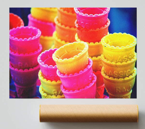 Ice Cream Cones Giclee Print