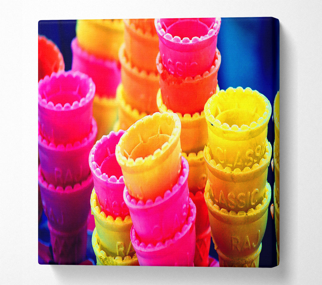  A Canvas Print of Ice Cream Cones Canvas Art