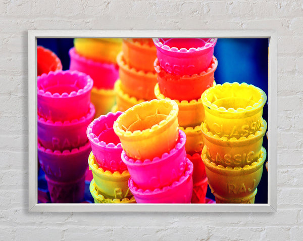 Ice Cream Cones Framed Print