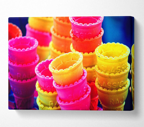  A Canvas Print of Ice Cream Cones Canvas Art