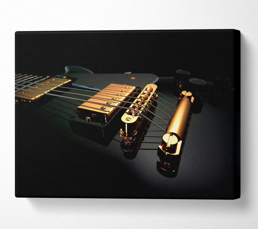  A Canvas Print of Black Guitar Canvas Wall Art