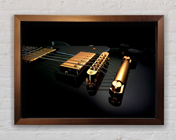 Black Guitar Framed Print