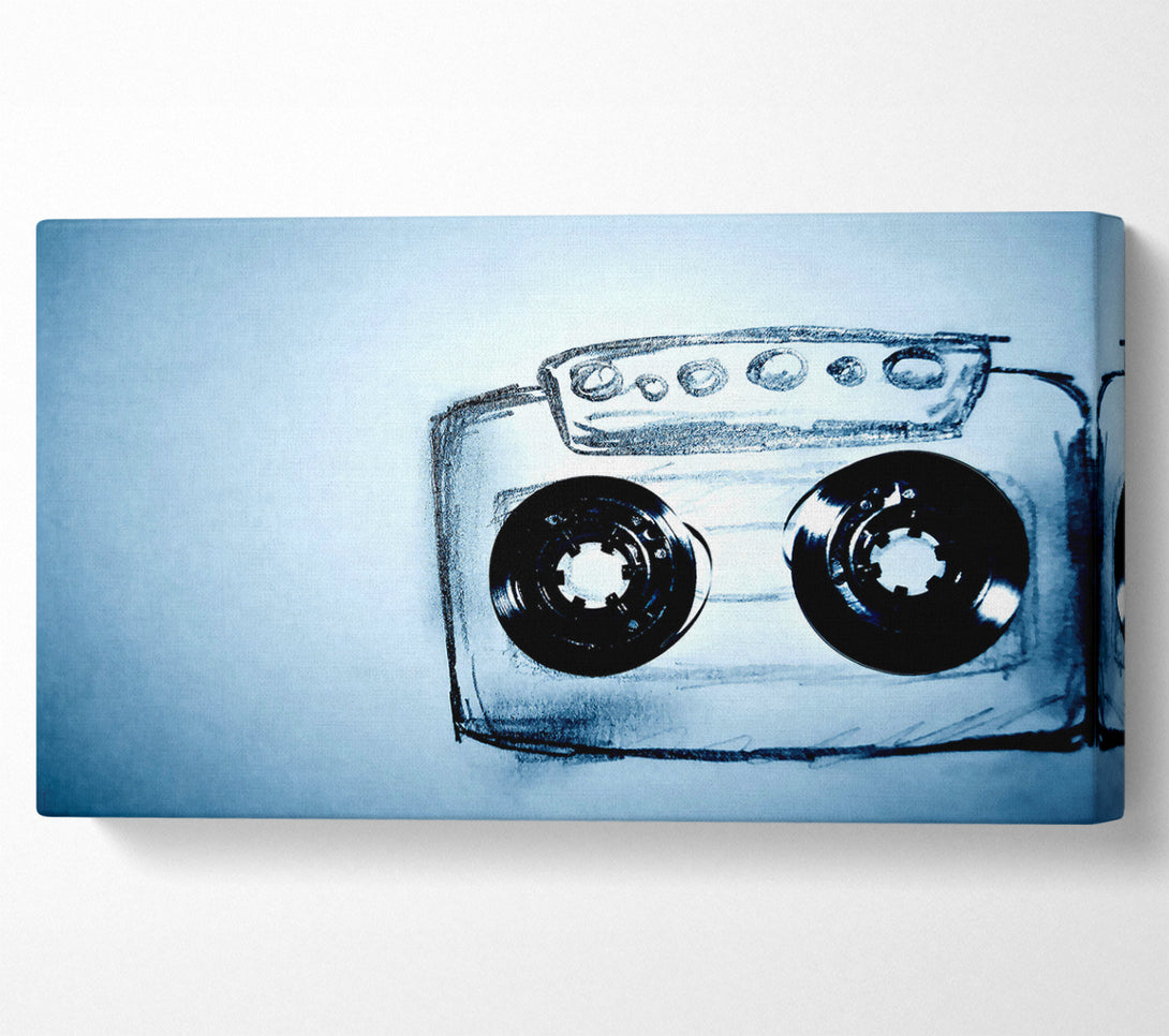  A Canvas Print of Cassette Tape Drawing Canvas Art