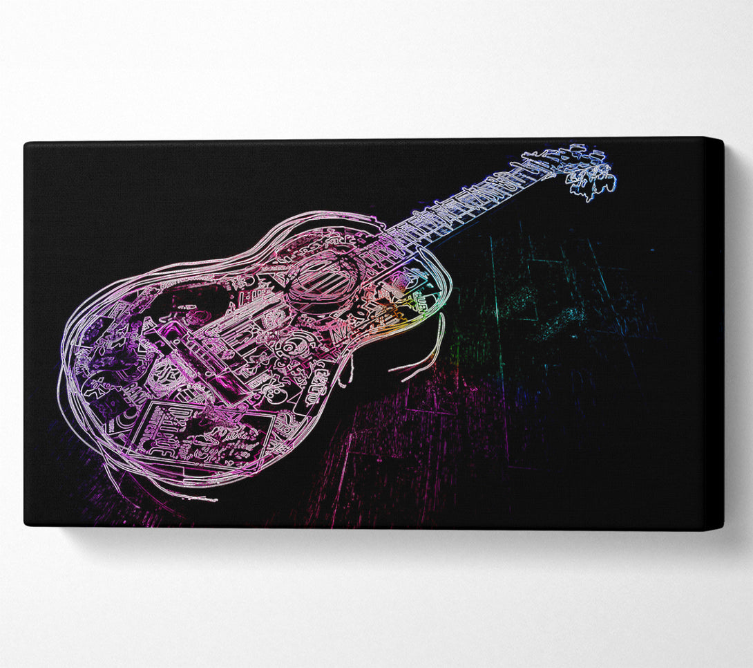  A Canvas Print of Guitar Graffiti Canvas Print