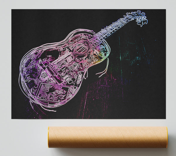 Guitar Graffiti Giclee Print