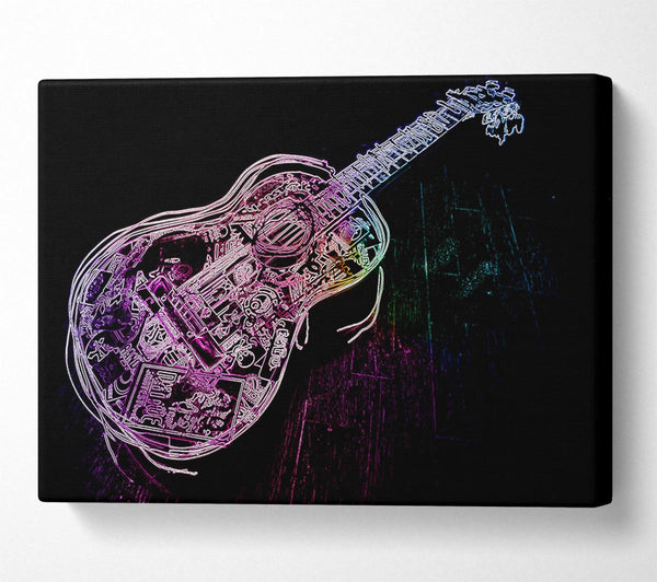  A Canvas Print of Guitar Graffiti Canvas Print