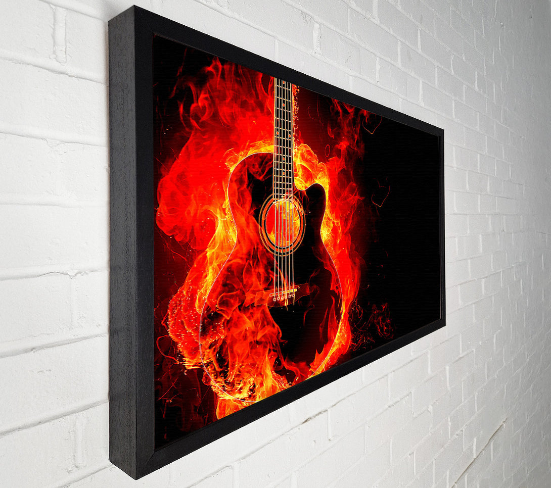  A Canvas Print of Guitar Flame Canvas Art