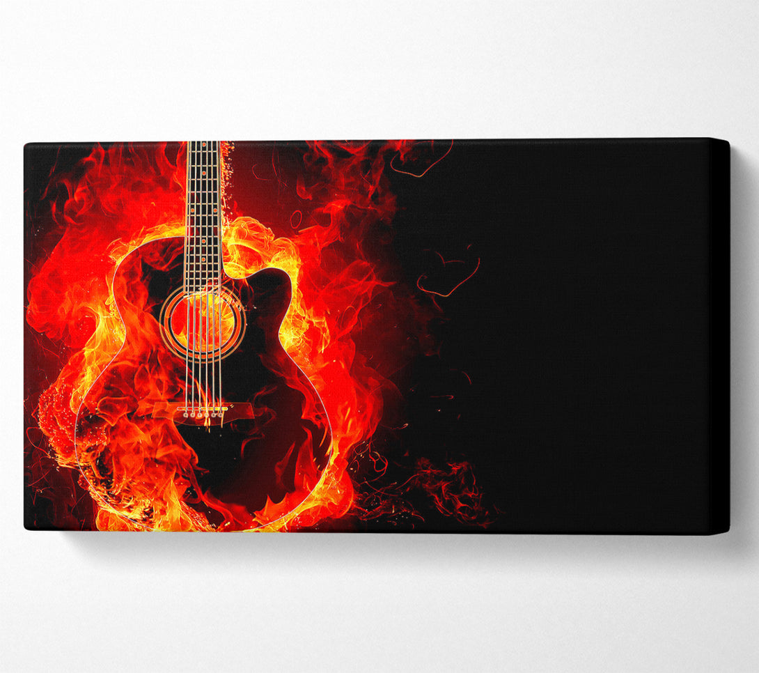 A Canvas Print of Guitar Flame Canvas Art