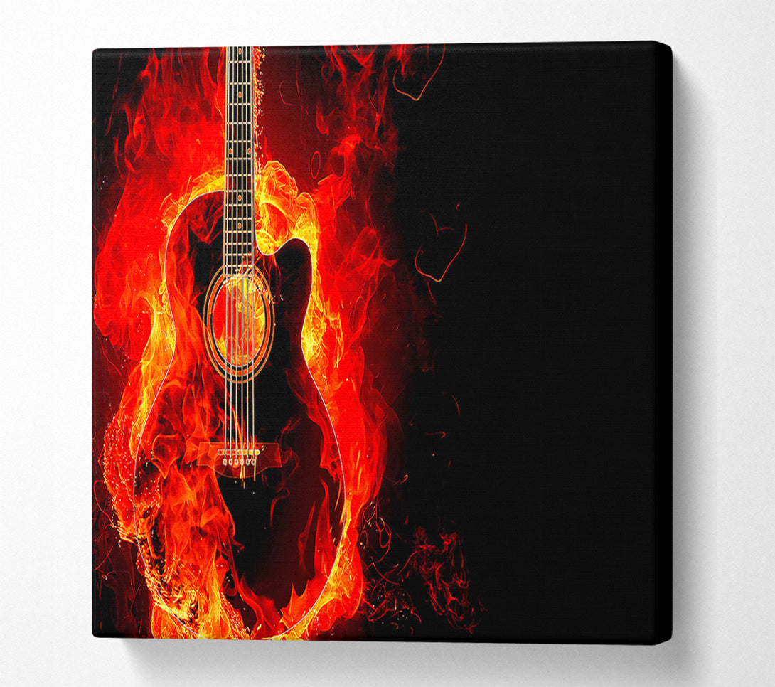  A Canvas Print of Guitar Flame Canvas Art