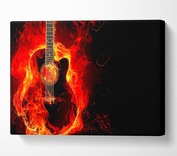  A Canvas Print of Guitar Flame Canvas Art