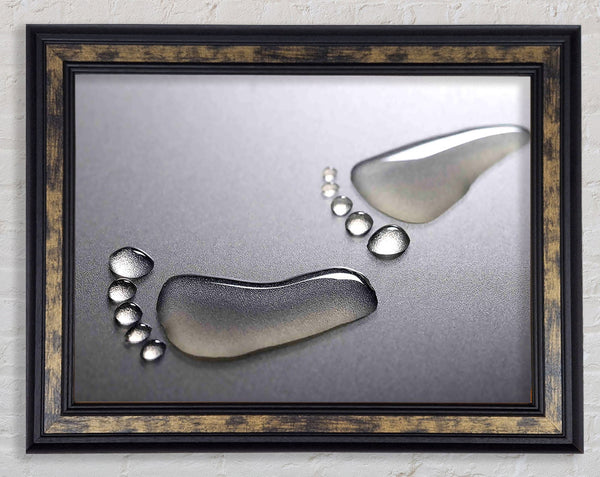Water Footprints Framed Print