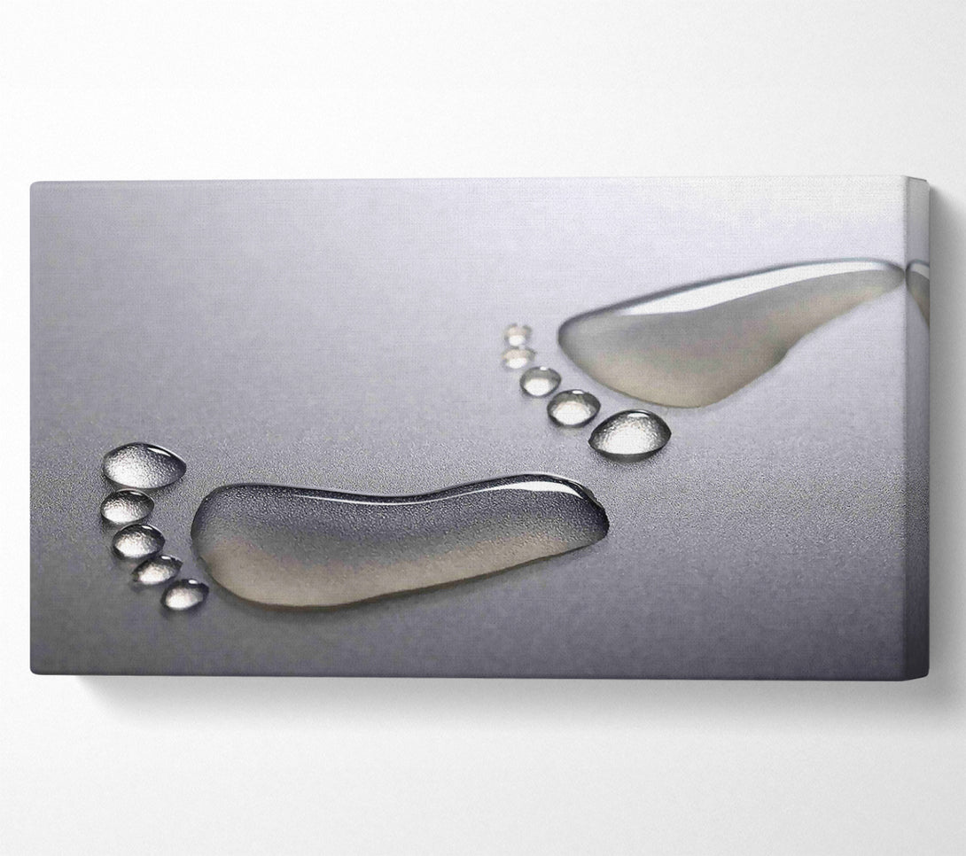  A Canvas Print of Water Footprints Canvas Print
